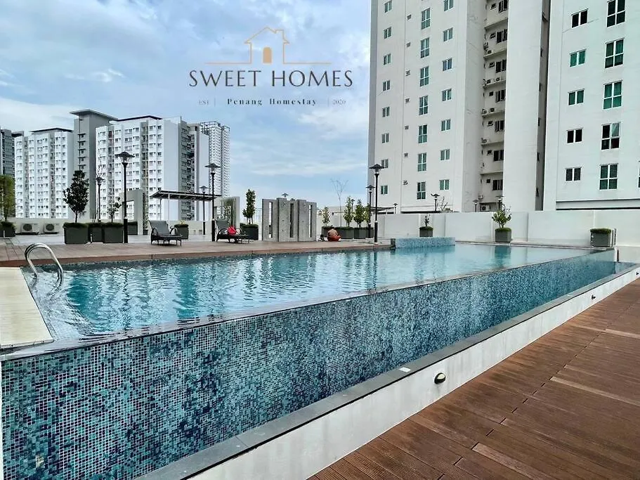 Pool View Stylish Suite At Jelutong Penang 1-4Pax George Town 0*,